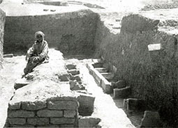 Excavated room within the temple of the god Nabu at Nimrud