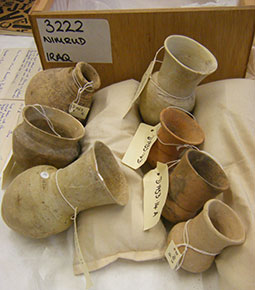 Seven pottery vessels 