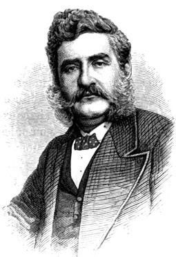 Engraving of Hormud Rassam, the first Iraqi archaeologist
