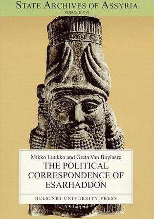 Cover of published volume M. Luukko and G. Van Buylaere, The Political Correspondence of Esarhaddon (2002) 